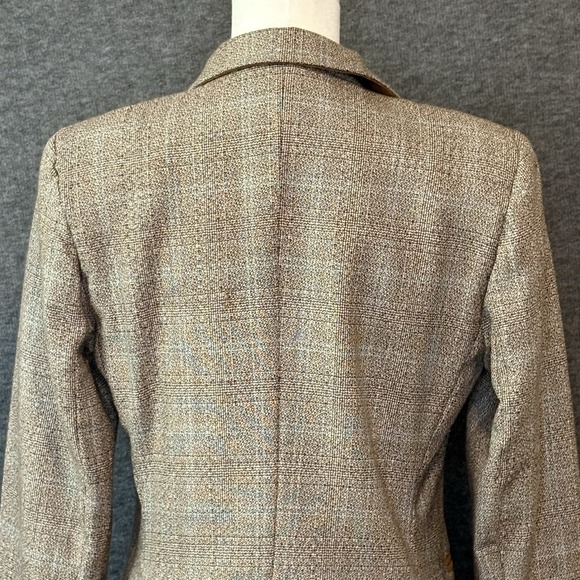 Harvé Benard Wool Blazer Womens Size 4 | Plaid Check Tweed | Classic Workwear - Picture 7 of 11